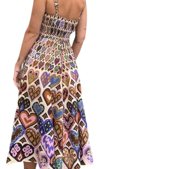 FARM Rio Multicolor Heart Pattern Dress - Picture 2 of 16